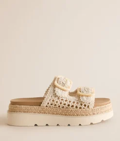 Madden Girl Maevee Crochet Sandal Lt Natural Outlet