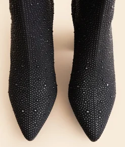 Shoes | Mia Magdalena Rhinestone Ankle Boot Black