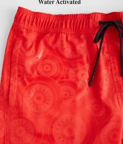 Veece Magic Print Hybrid Stretch Swim Trunks Hibiscus Outlet