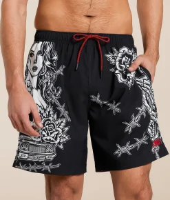 Sullen Main Stretch Swim Trunks Black Hot