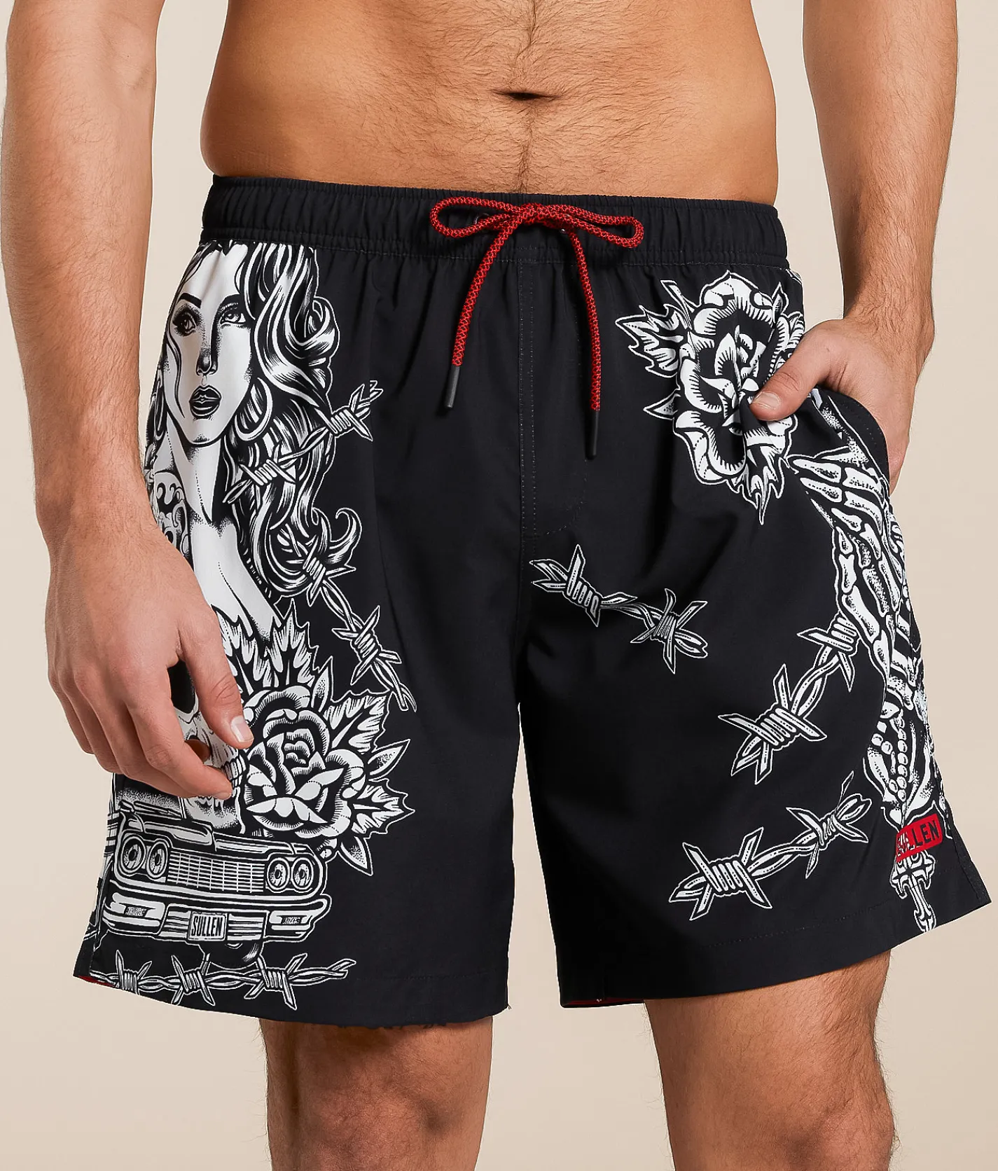 Sullen Main Stretch Swim Trunks Black Hot