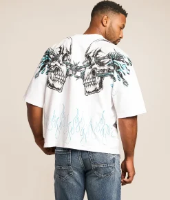 Affliction Majestic Vertigo T-Shirt White Clearance
