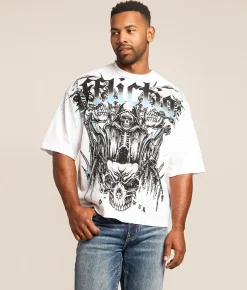 Affliction Majestic Vertigo T-Shirt White Clearance