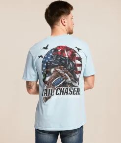 Tail Chasers Club Making Hunting Great Again T-Shirt Chambray Sale