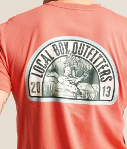 Tops|Graphic T-Shirts | Local Boy Outfitters Mallard Arch T-Shirt Coral