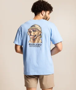 BURLEBO Mallard Camo Dog T-Shirt Heather Periwinkle Best