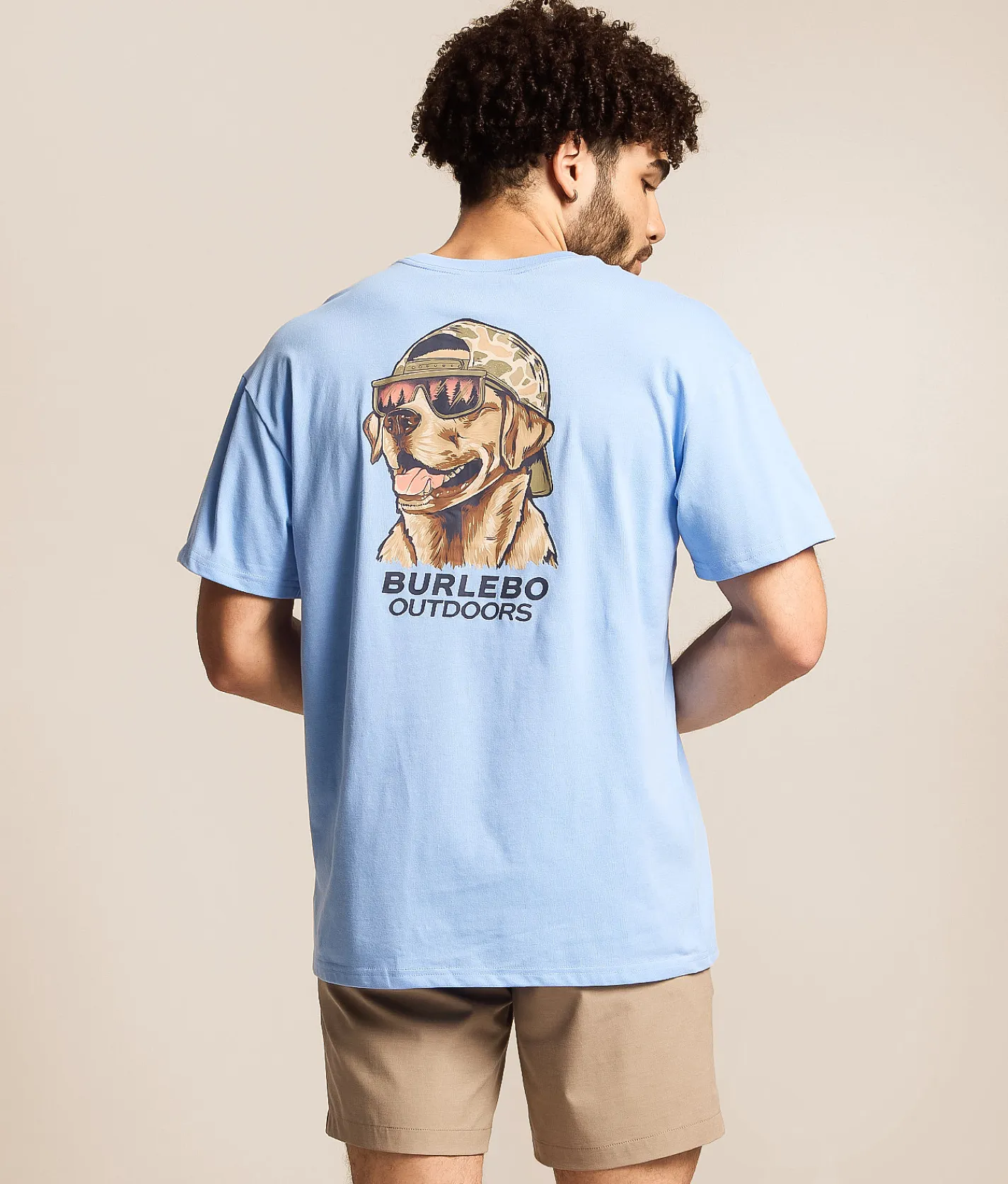 BURLEBO Mallard Camo Dog T-Shirt Heather Periwinkle Best