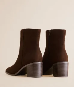 Mia Maniza Heeled Ankle Boot Chocolate Clearance