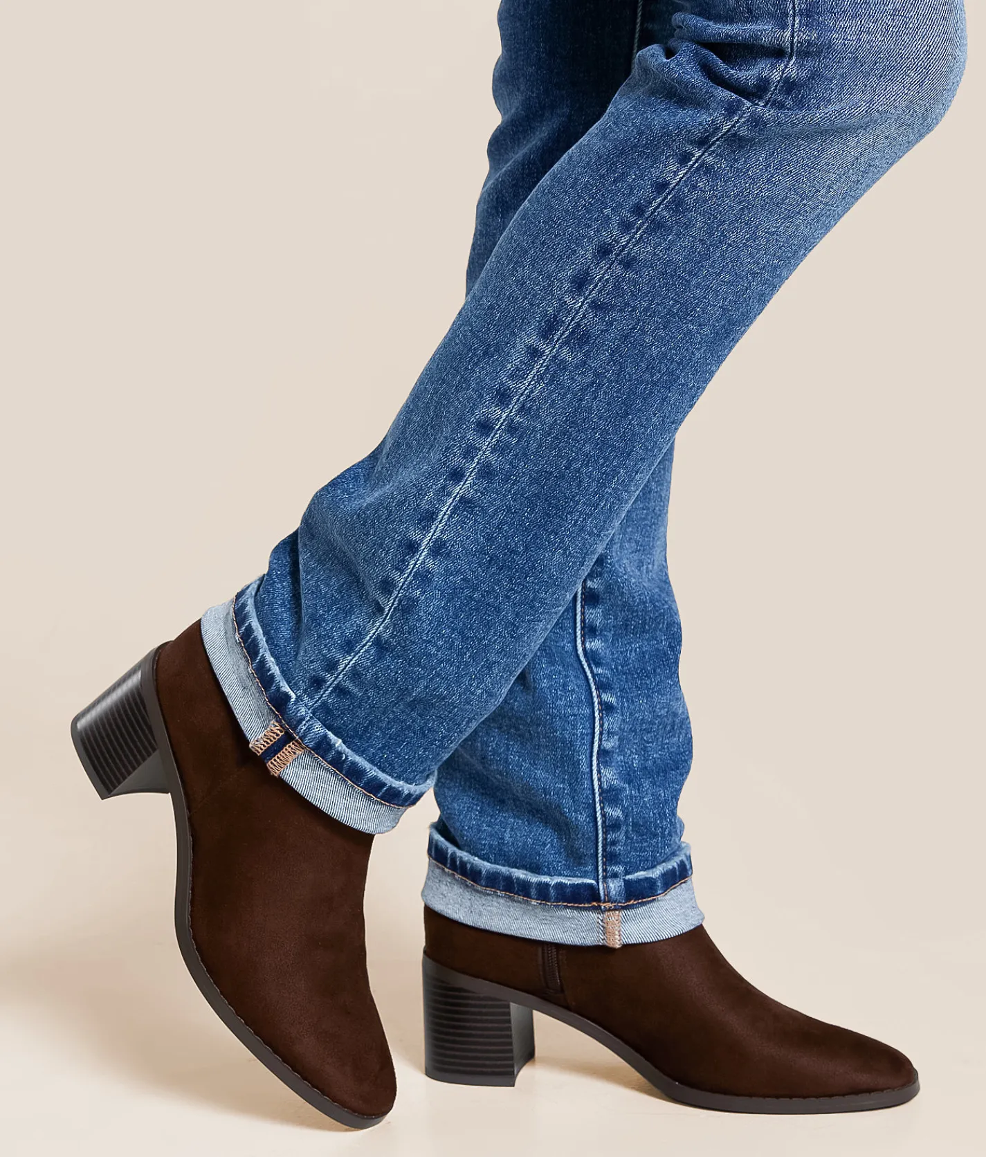 Mia Maniza Heeled Ankle Boot Chocolate Clearance