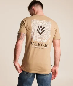 Veece Map Marker T-Shirt Khaki Outlet
