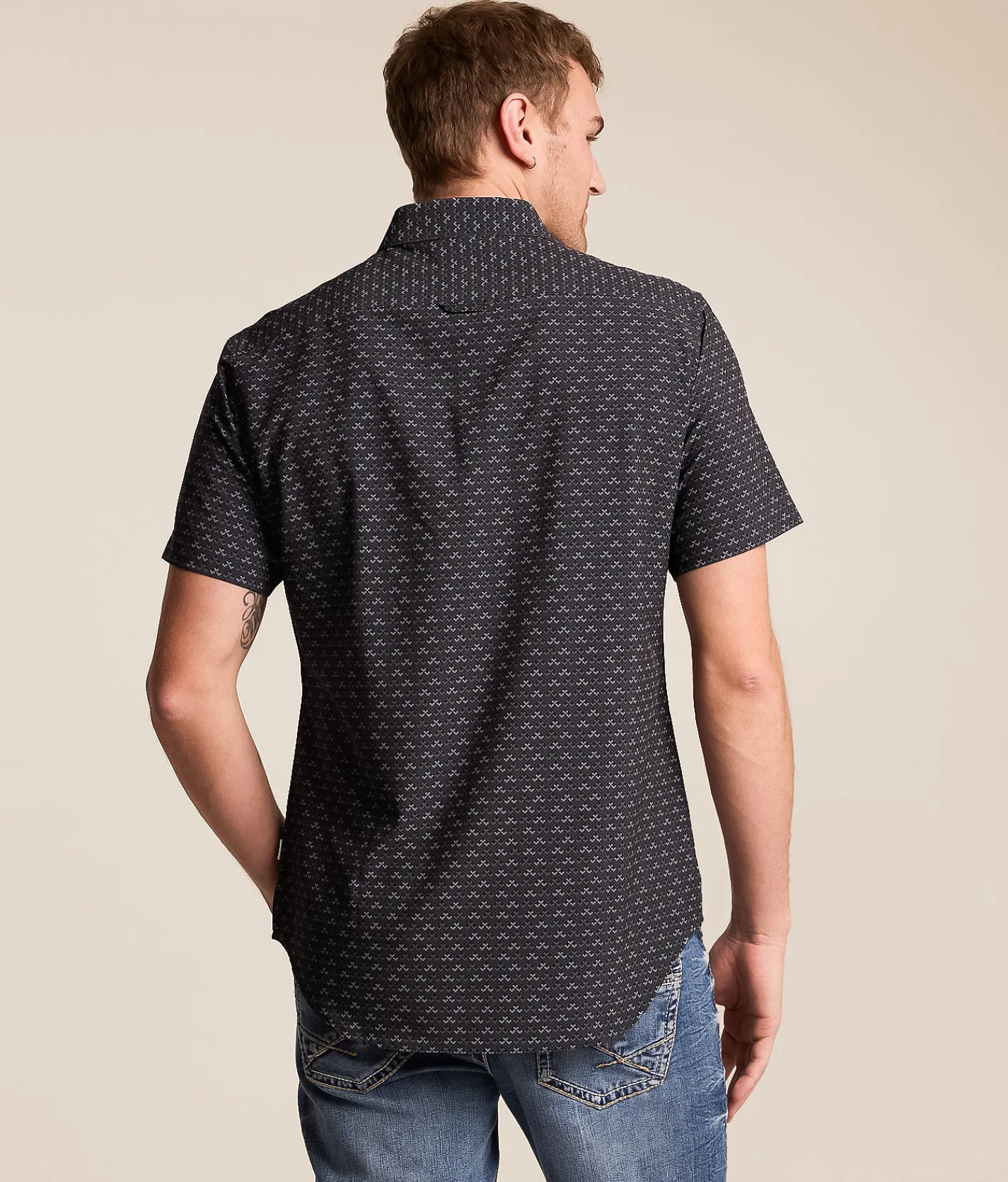 Tops | 7Diamonds Marcelo Performance Stretch Shirt Black