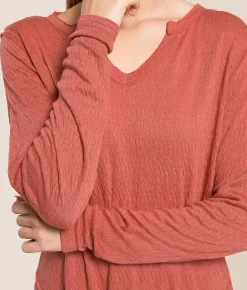 White Crow Margot Textured Top Timber Rose Hot