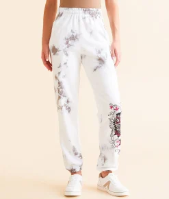 Sinful Maritza Jogger Sweatpant White Grey Crystal Wash Discount