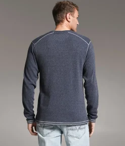 Tops | BKE Marled Henley Navy