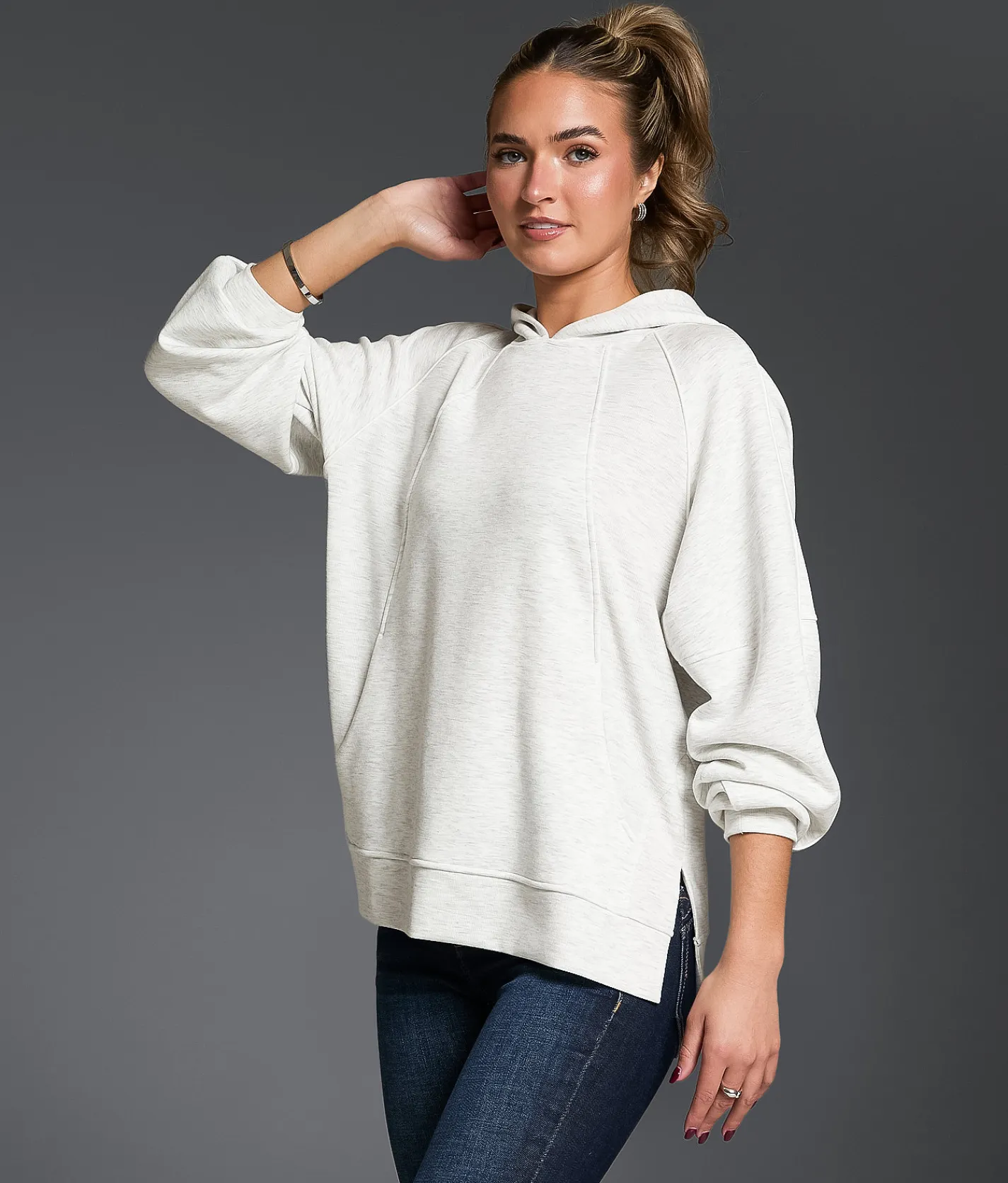 Activewear | Buckle Black Marled Hoodie Heather Grey