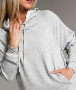 Tops|Activewear | BKE Marled Hoodie Heather Grey