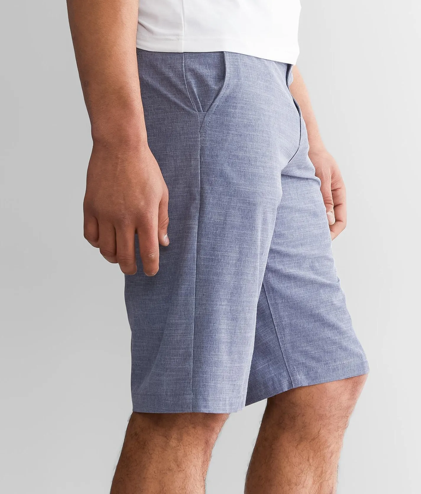 BKE Marled Hybrid Stretch Walkshort Light Blue Clearance