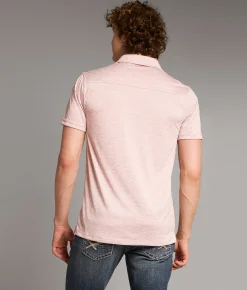 BKE Marled Performance Polo Rose