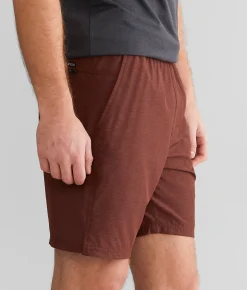Maven Co-op Marled Performance Stretch Short Maroon Discount