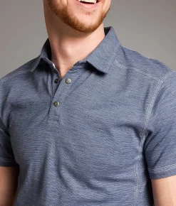 BKE Marled Polo Dark Denim Hot