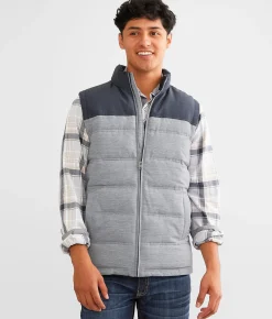 Coats & Jackets | BKE Marled Puffer Vest Navy Alloy