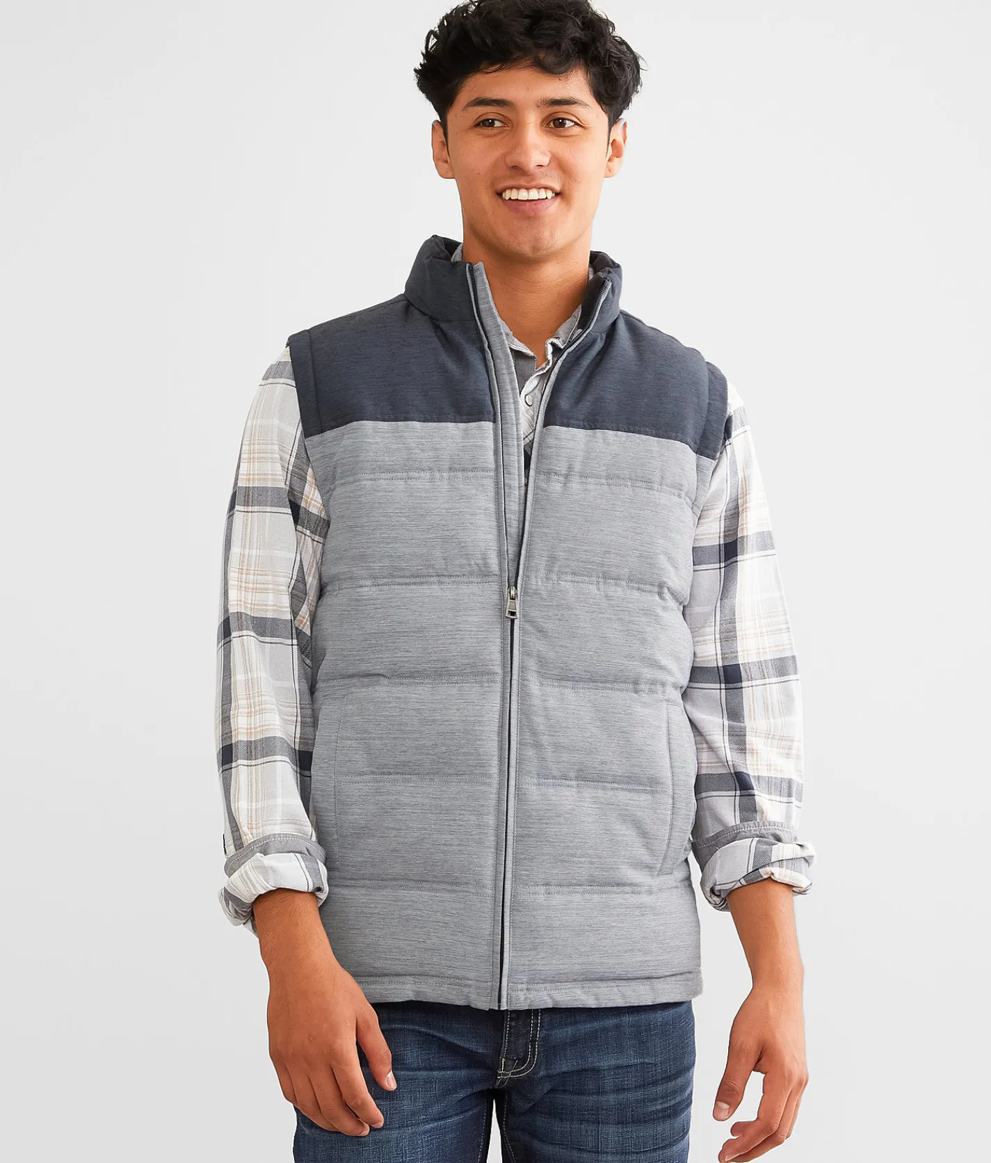 Coats & Jackets | BKE Marled Puffer Vest Navy Alloy