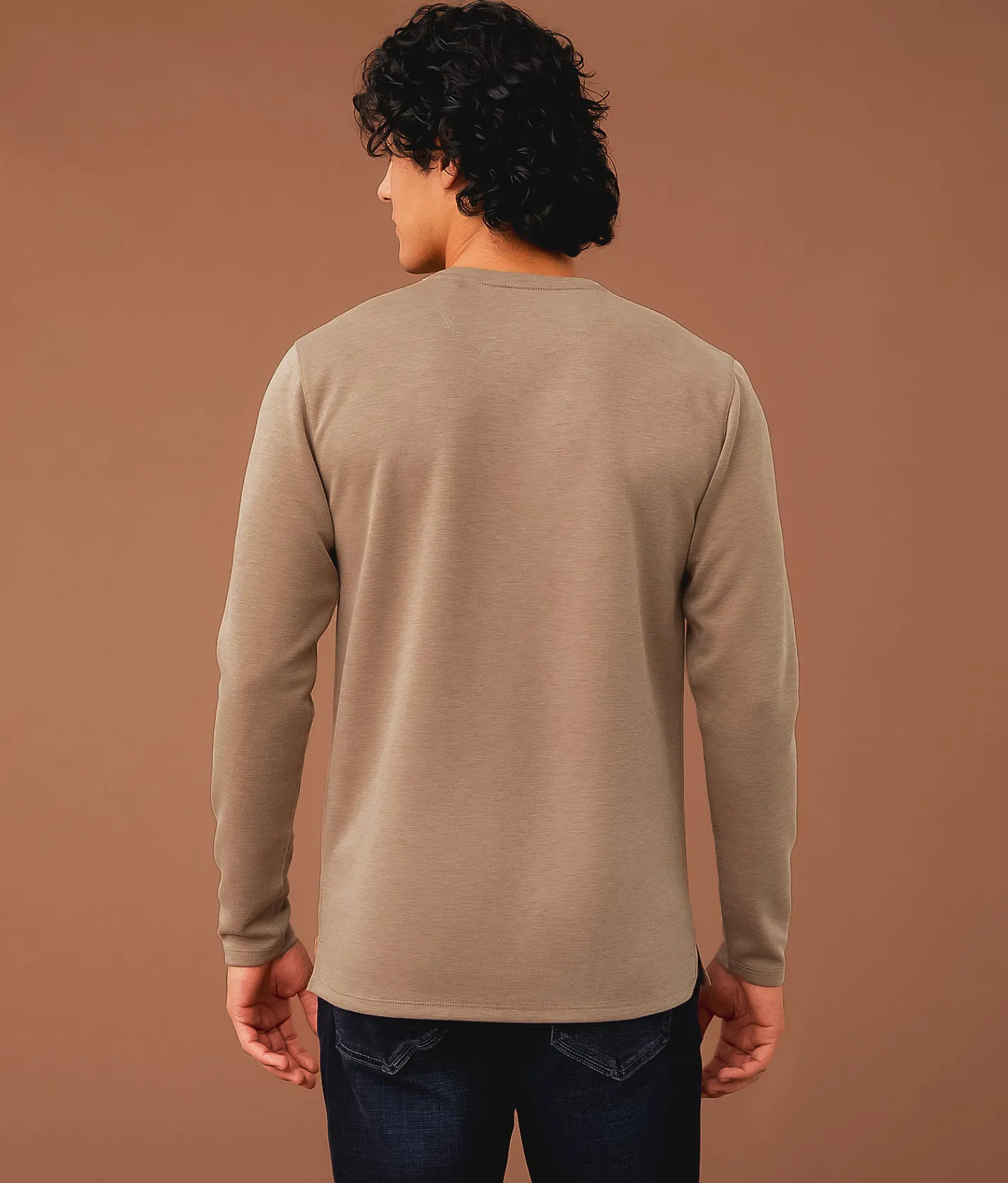 Tops | Outpost Makers Marled Pullover Walnut