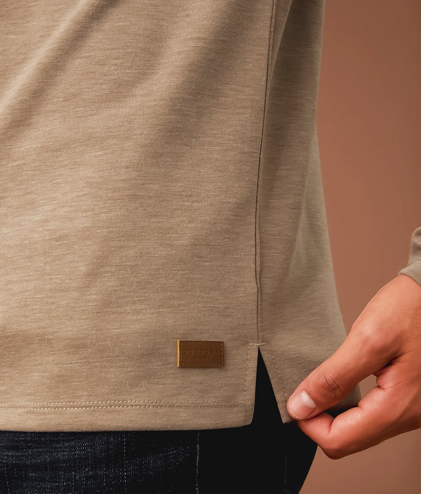 Tops | Outpost Makers Marled Pullover Walnut