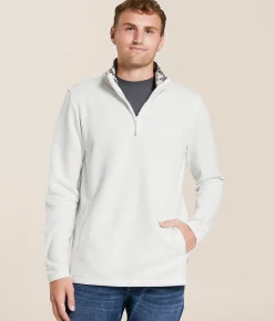 Tops | Departwest Marled Quarter Zip Pullover Oatmeal