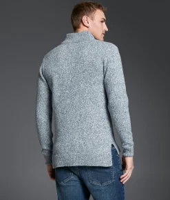 Tops | Outpost Makers Marled Quarter Zip Sweater Grey Combo