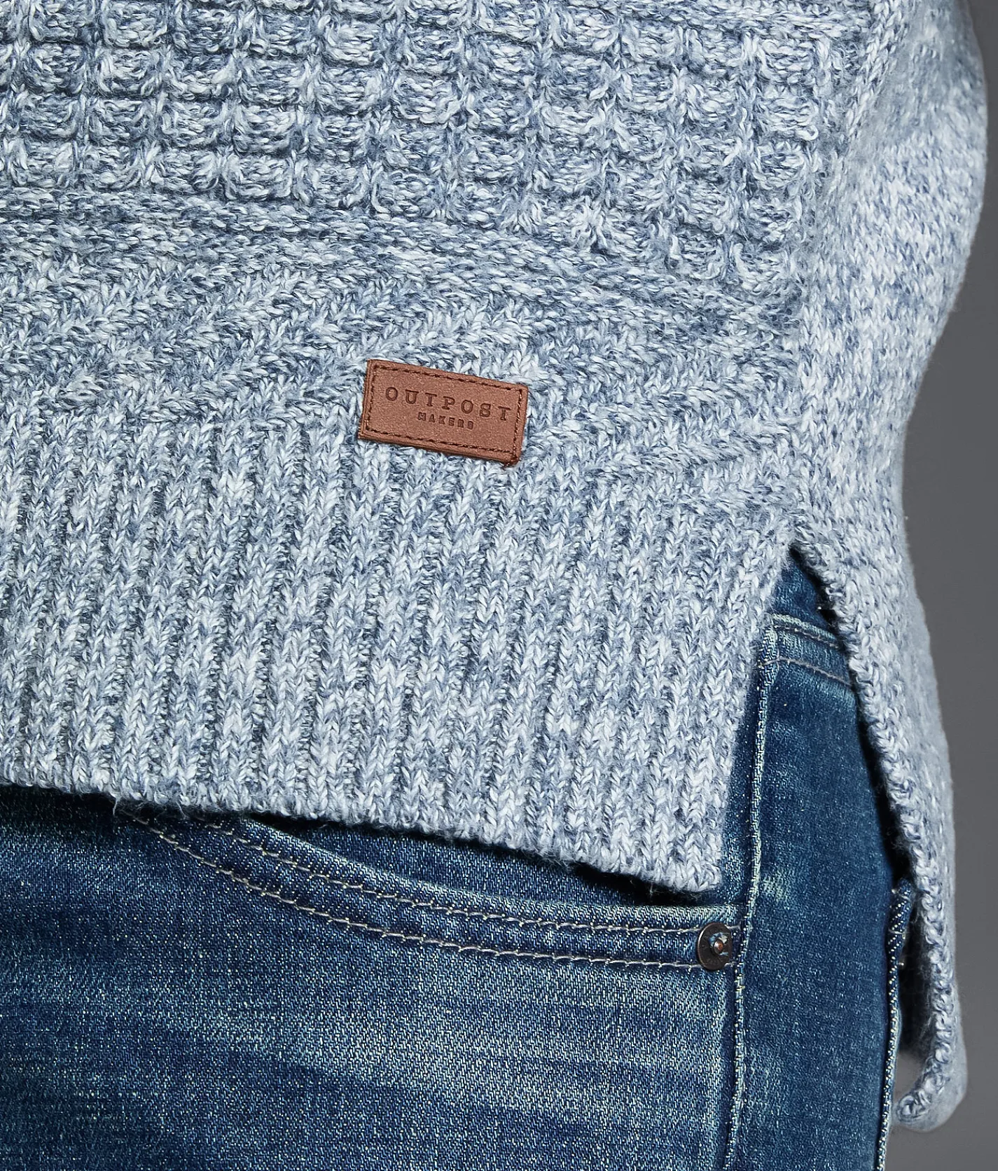 Tops | Outpost Makers Marled Quarter Zip Sweater Grey Combo