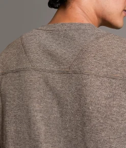 Tops | BKE Marled Snap Henley Brown Black