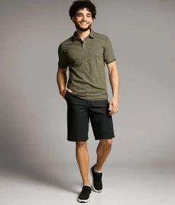 BKE Marled Standard Hybrid Short Black Outlet