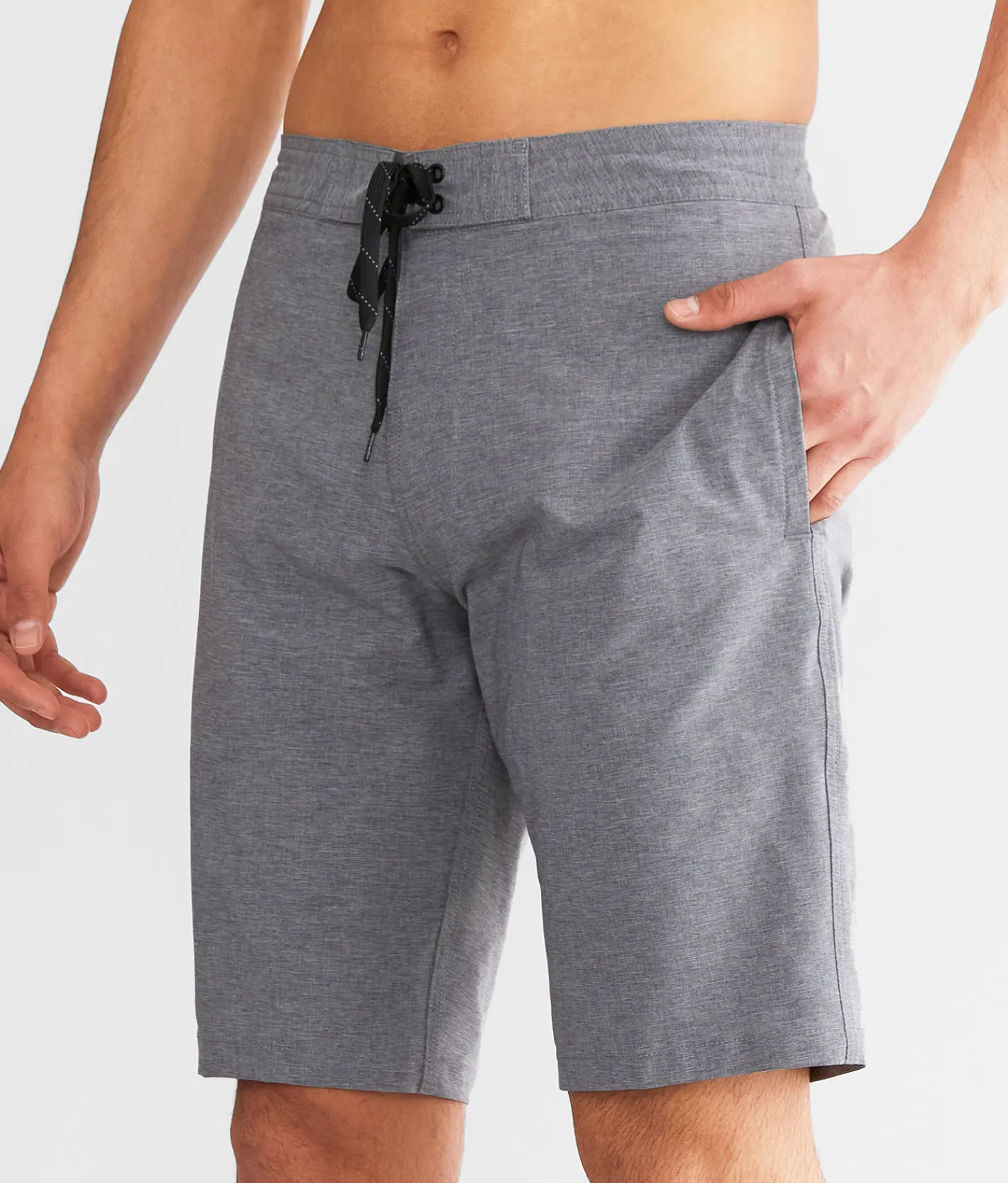 Bottoms|Swimwear | Departwest Marled Stretch Boardshort Black