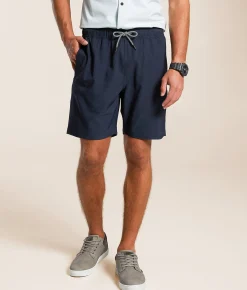 Departwest Marled Stretch Short Navy Outlet