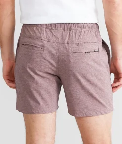 Bottoms|Shorts | Departwest Marled Stretch Walkshort Decadent Chocolate