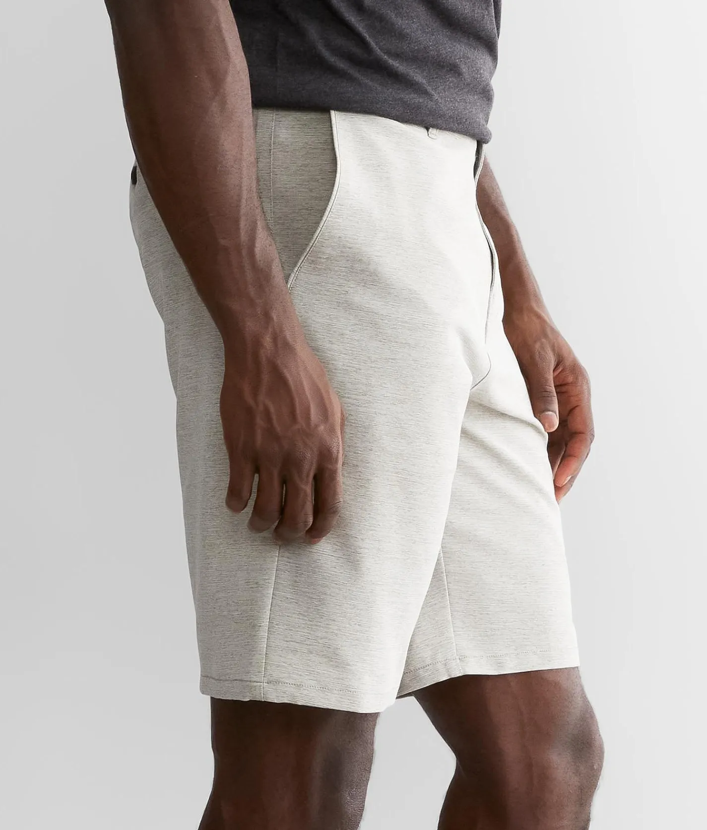 Veece Marled Stretch Walkshort Heather Olive Outlet