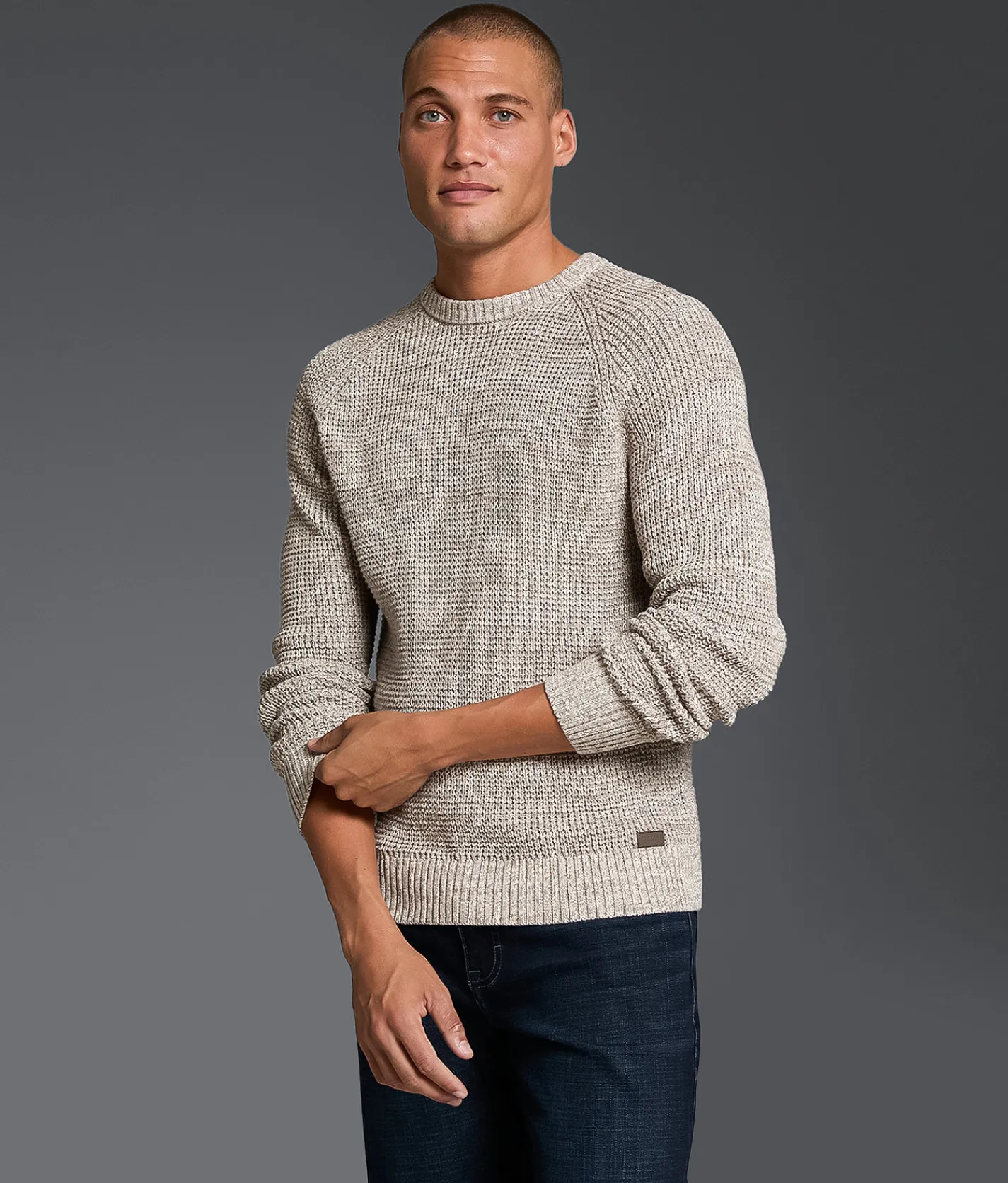 Outpost Makers Marled Sweater Grey Combo Outlet