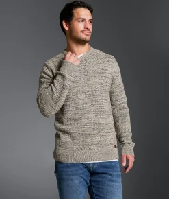 Outpost Makers Marled Sweater Cream Combo New