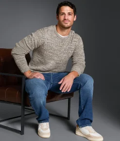 Outpost Makers Marled Sweater Cream Combo New