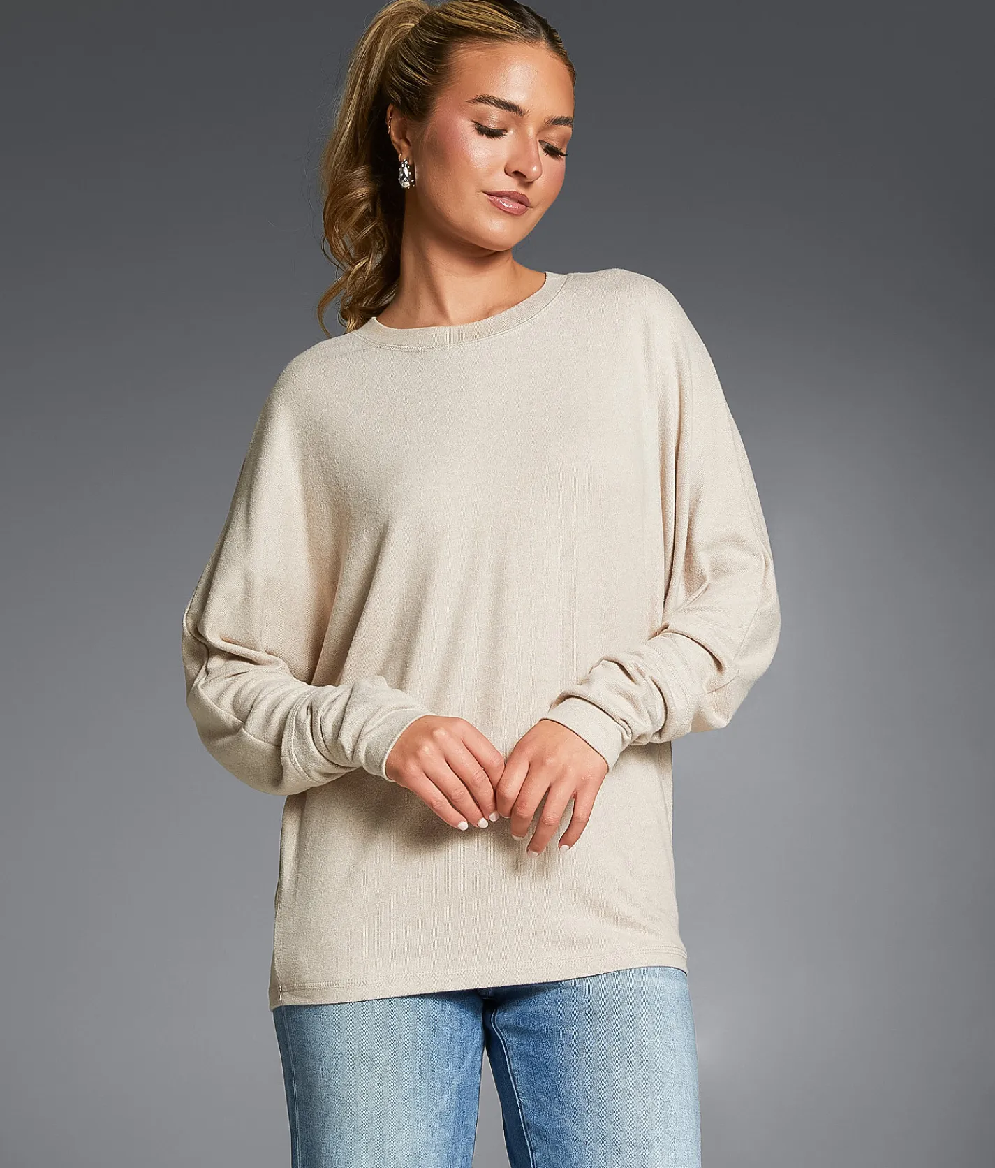 Buckle Black Marled Top Vetiver