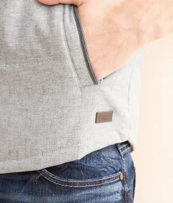 Outpost Makers Marled Woven Vest Grey Online