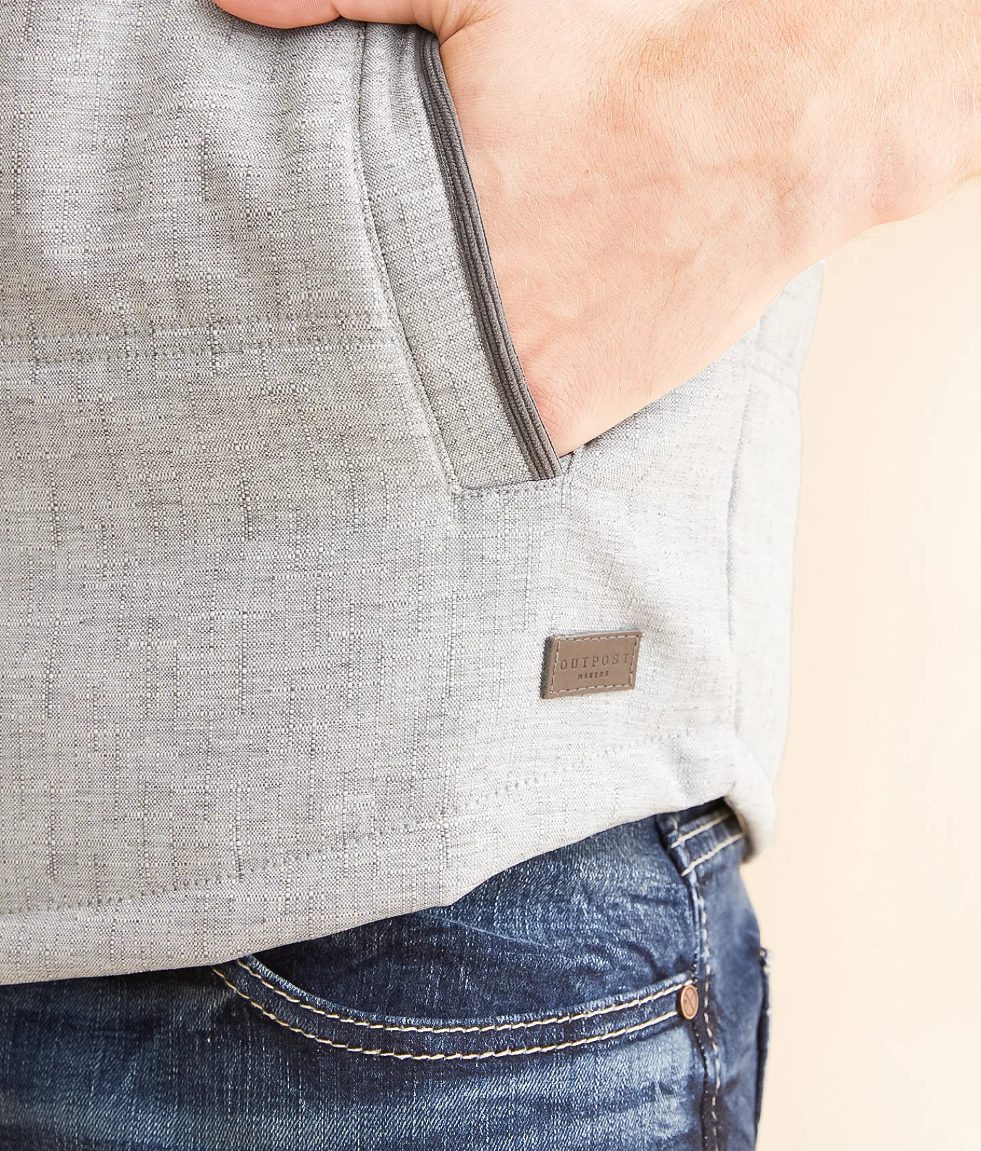 Coats & Jackets | Outpost Makers Marled Woven Vest Grey