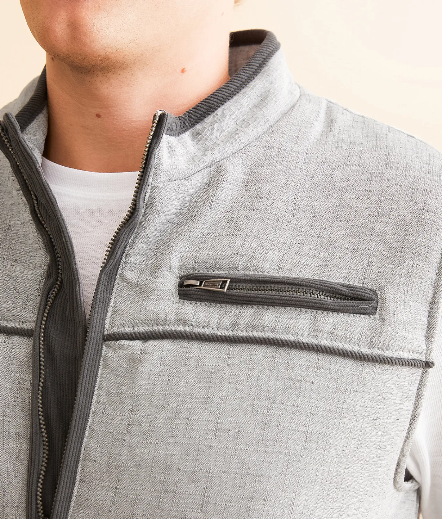 Coats & Jackets | Outpost Makers Marled Woven Vest Grey