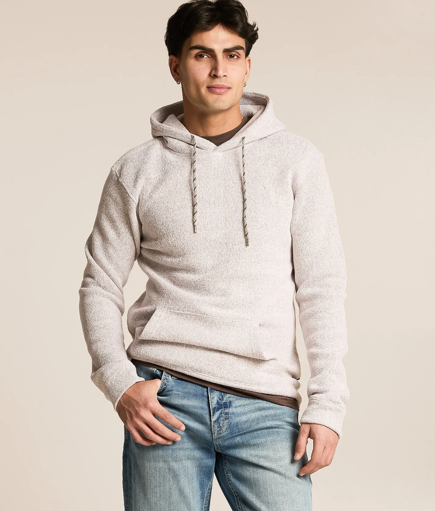 Departwest Marl Hooded Sweatshirt Teak Online