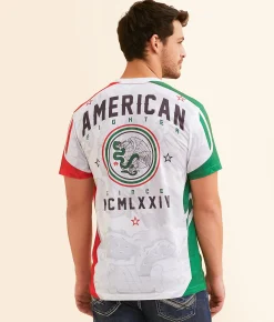American Fighter Martines Jersey T-Shirt White Multi Online