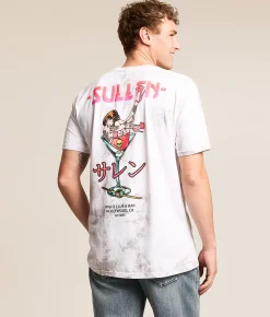 Sullen Martini Club T-Shirt White Lt Grey Crystal Was Clearance