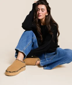 Shoes | Bearpaw Martis Leather Slipper Birch Leopard