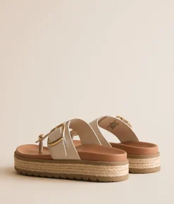 Shoes | Mia Marylynne Raffia Sandal Ecru