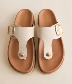 Shoes | Mia Marylynne Raffia Sandal Ecru